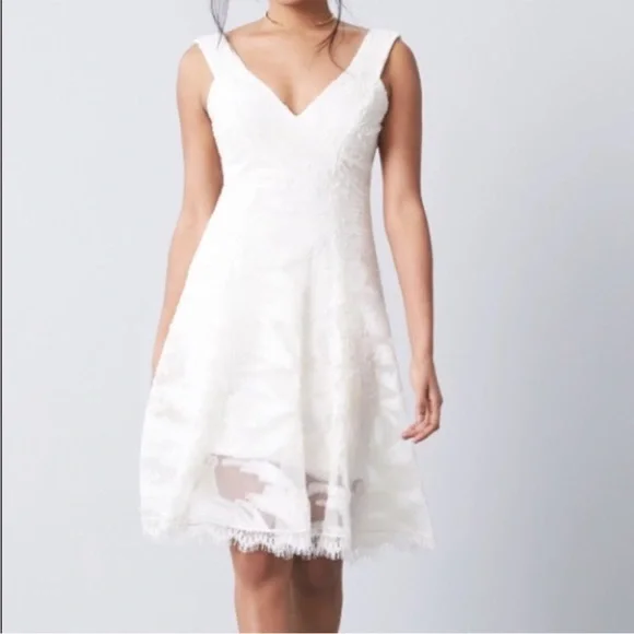 DRESS the POPULATION NWT Ivory Maya Lace Mesh Overlay Fit 'n Flare Dress, M  is available for purchase on au PAY Market - Imported Goods Online Store  Co.Ltd. | au PAY Market -